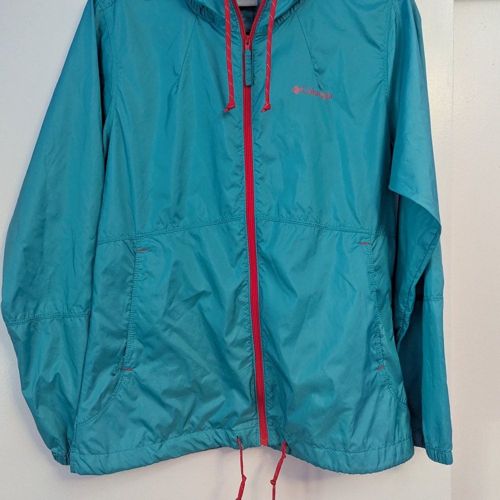 Columbia Teal Windbreaker Jacket